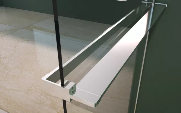 Rochelle | Chrome zuhanypolc és törölközőtartó zuhanyfalhoz, 140 cm